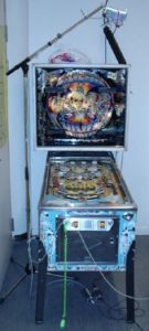 Pinball, webcam, and controller box (under pinball game)