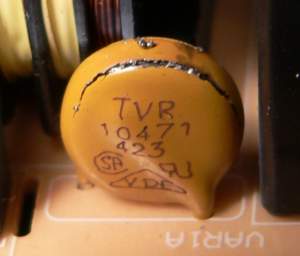 Sprängd varistor
